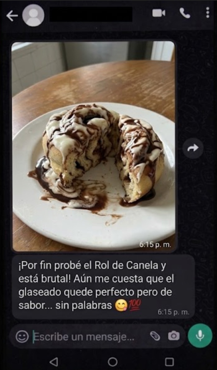 Rol de canela delicioso